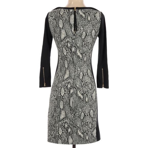 Rebecca Taylor Intarsia Python Snake Print Knit Dress Size 0 - Picture 4 of 10